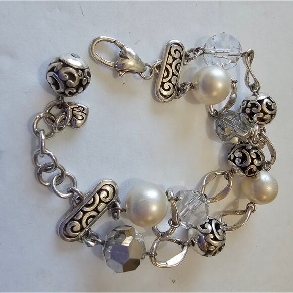 Brighton Faux Pearl and Round Ball‎ Multi Strand Necklace - Picture 1 of 9